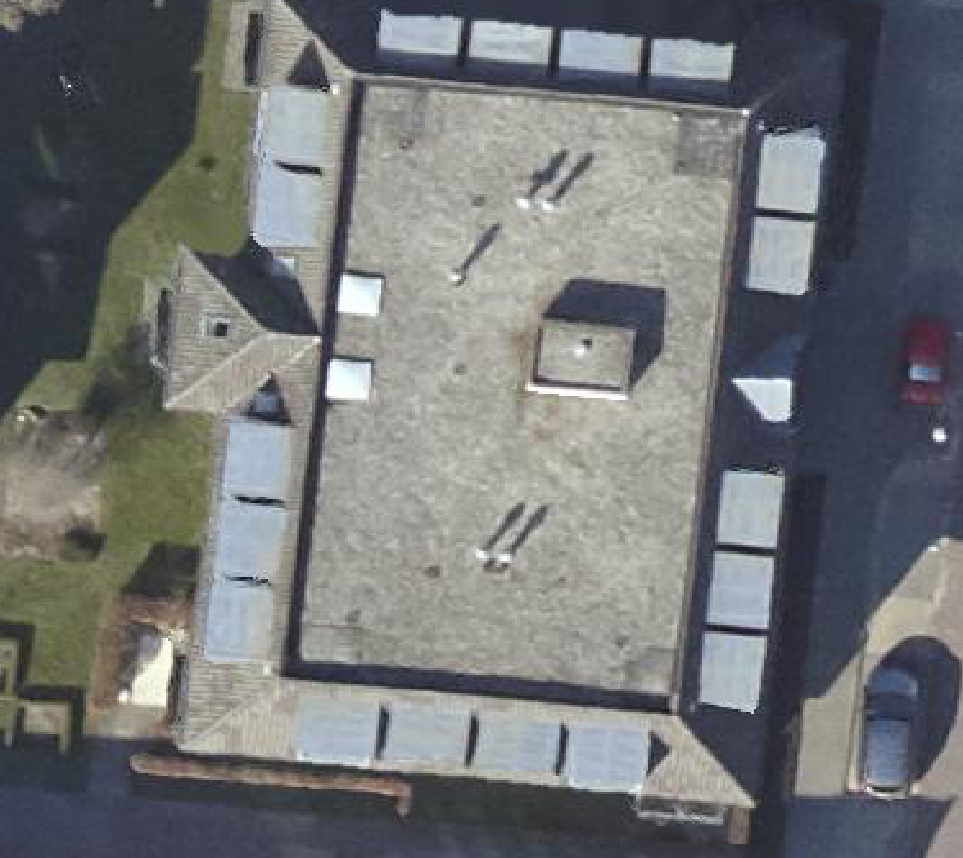 True ortho luchtfoto van Wieringerwerf met zicht op woning