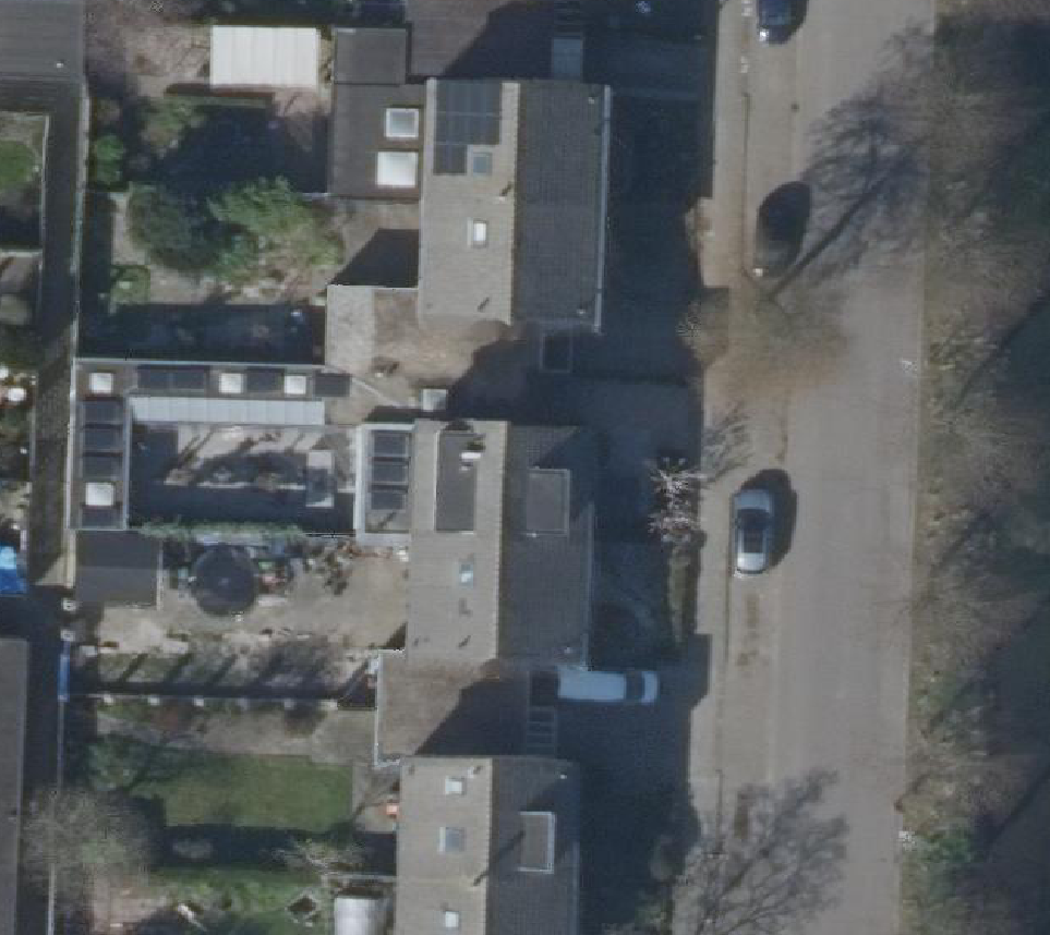 True ortho Luchtfoto op daksegment