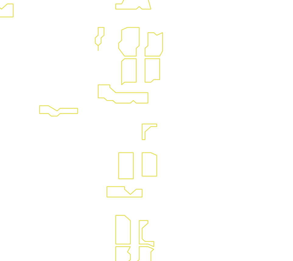Daksegment met contourlijnen en structuurweergave