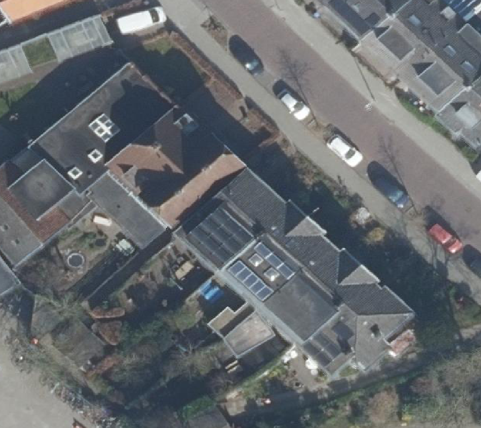 True ortho Luchtfoto op daksegment