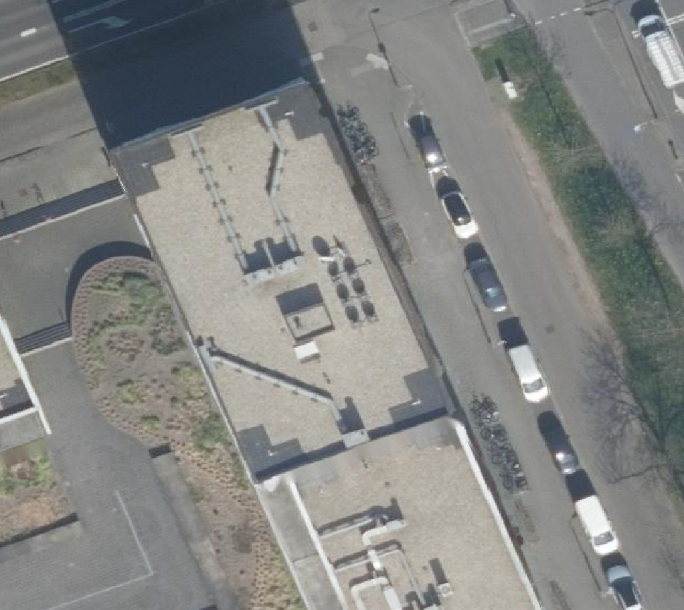 True ortho Luchtfoto op daksegment