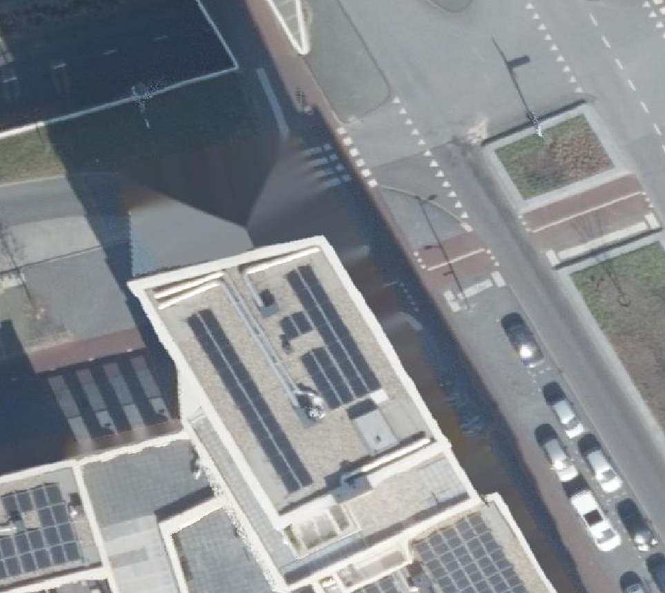 True ortho Luchtfoto op daksegment