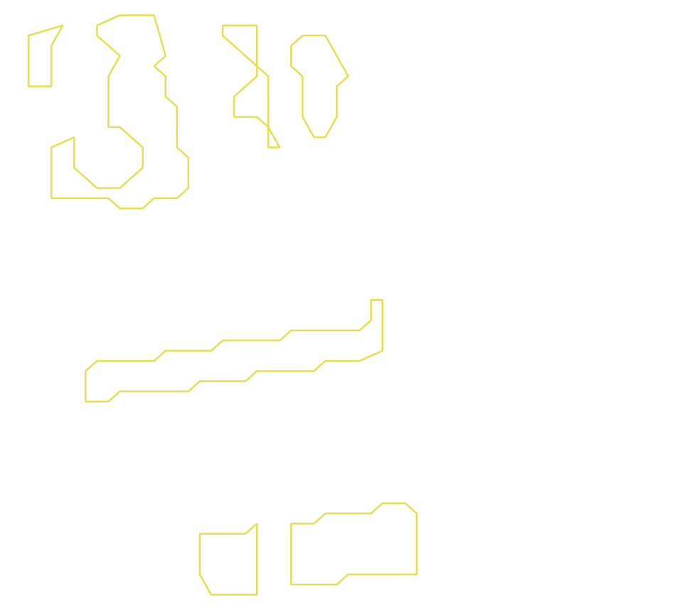 Daksegment ingezoomd met contourlijnen en structuurweergave