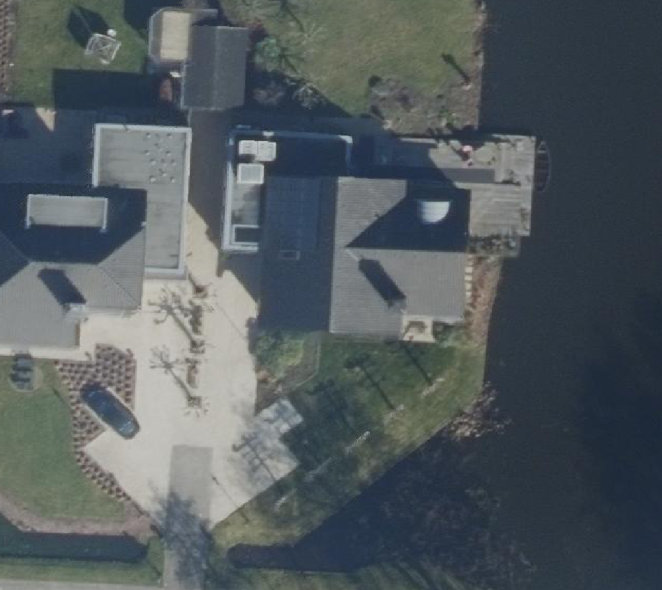 True ortho Luchtfoto op daksegment