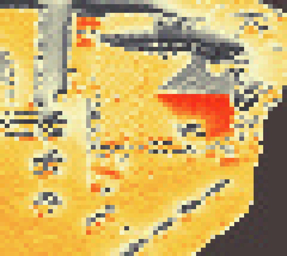 PV-irradiatie op daksegment ingezoomd met intensiteitsverdeling van zonlicht