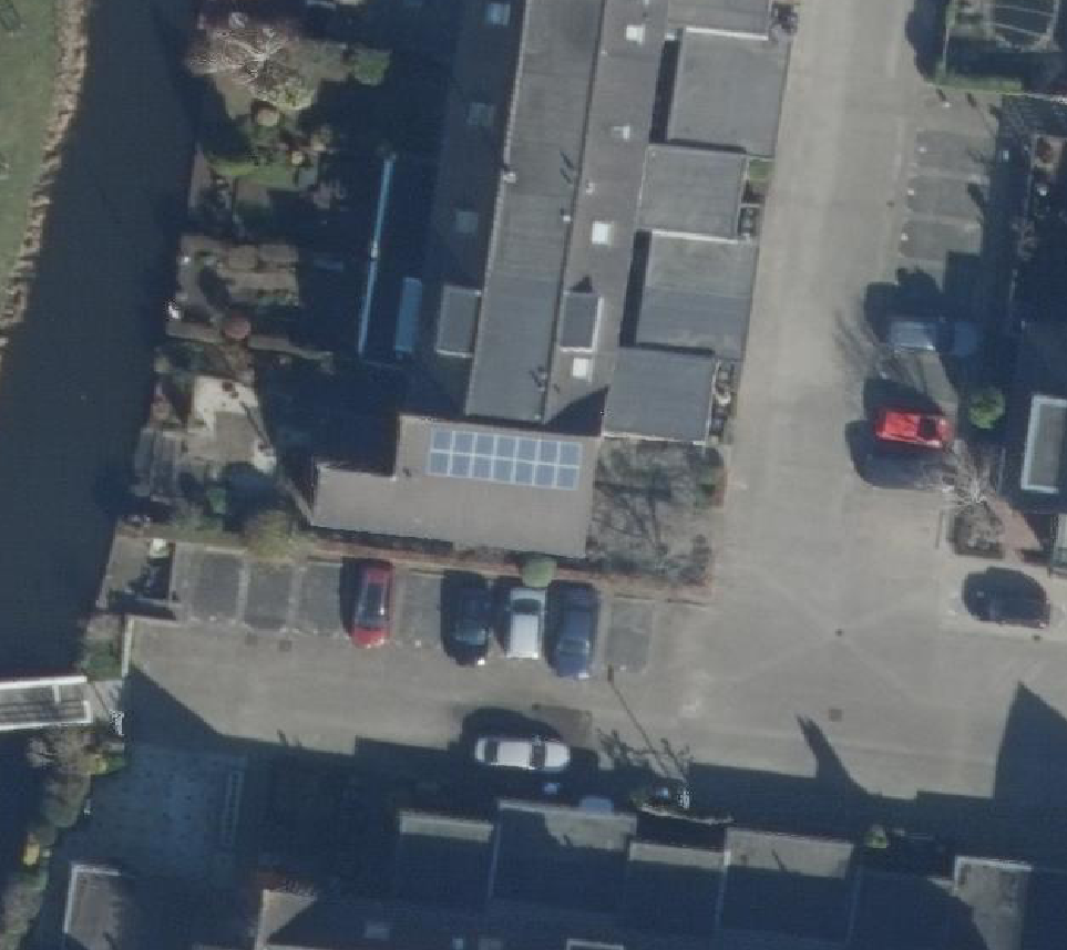 True ortho Luchtfoto op daksegment