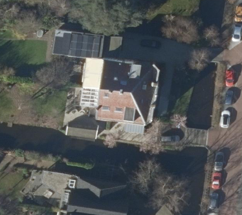 True ortho Luchtfoto op daksegment