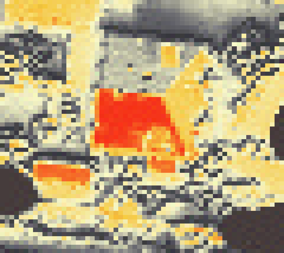 PV-irradiatie op daksegment ingezoomd met intensiteitsverdeling van zonlicht