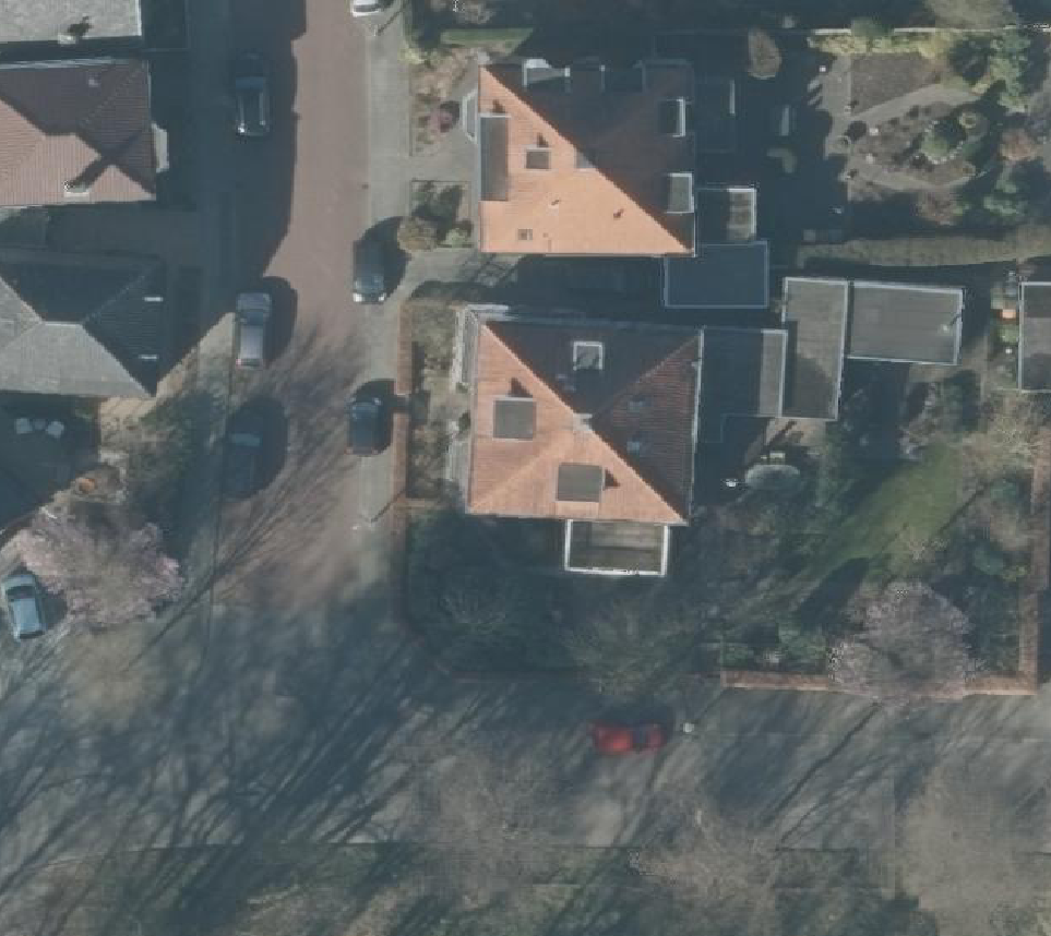 True ortho Luchtfoto op daksegment