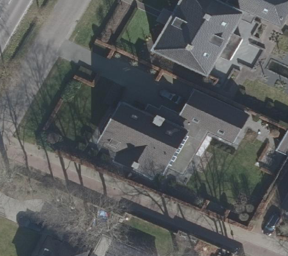 True ortho Luchtfoto op daksegment