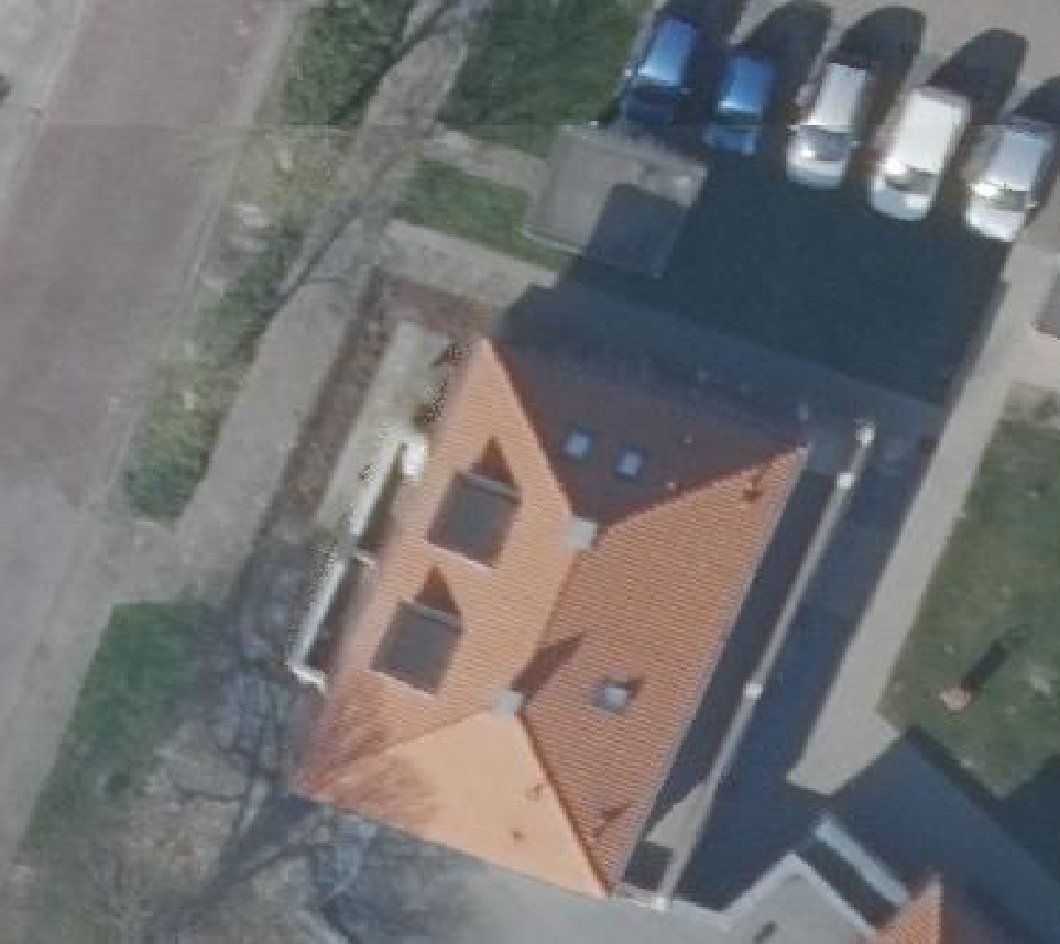 True ortho luchtfoto van Nieuwe Niedorp met zicht op woning