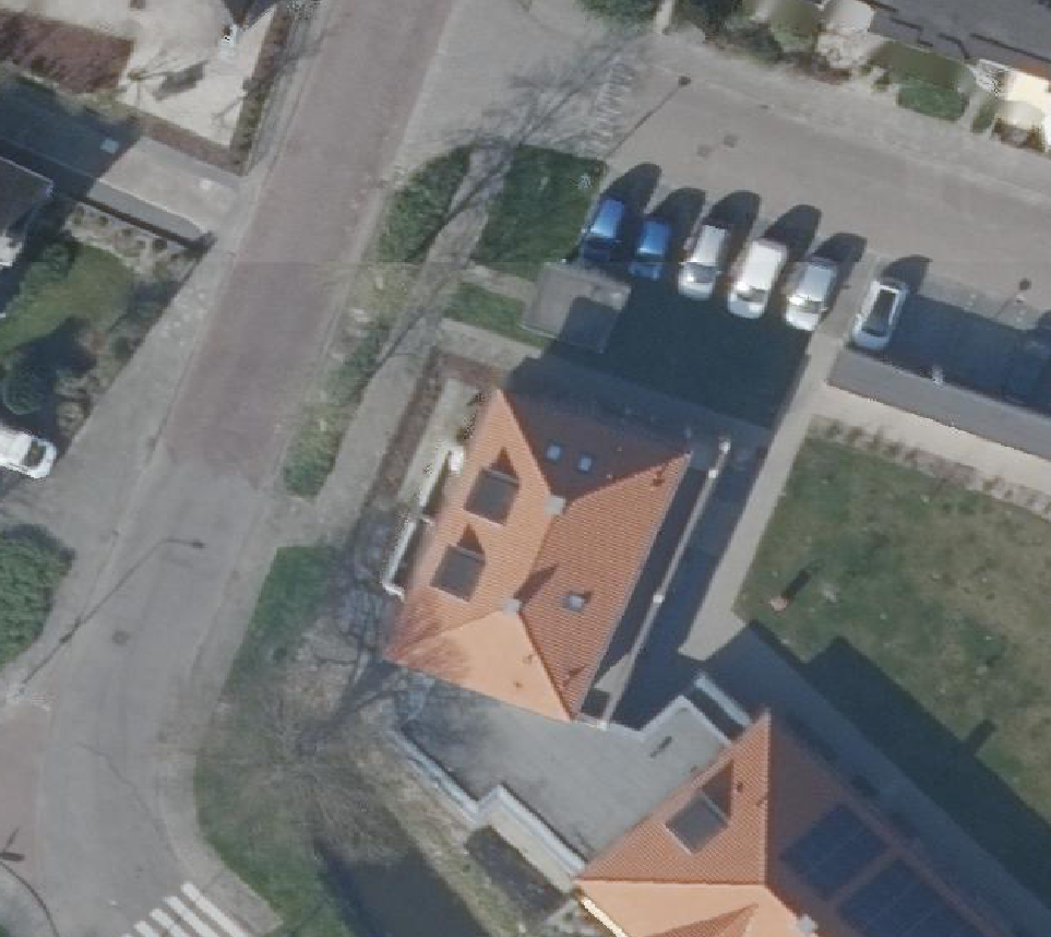 True ortho Luchtfoto op daksegment
