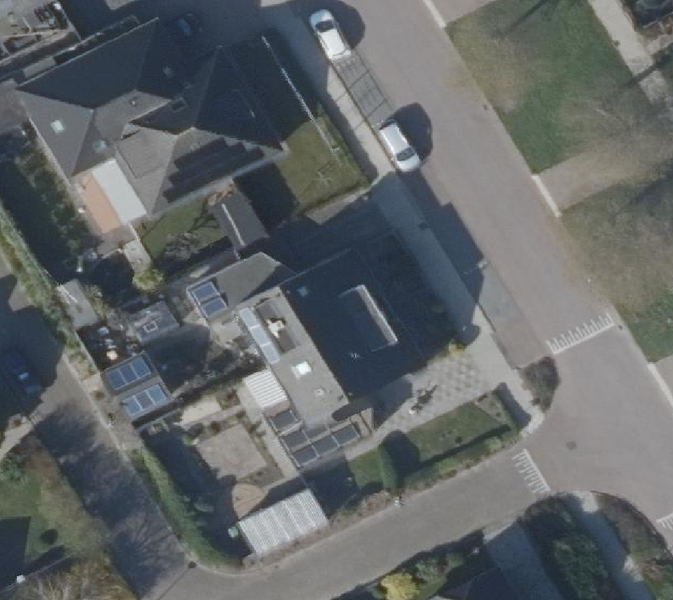 True ortho Luchtfoto op daksegment