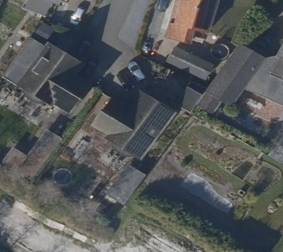 True ortho Luchtfoto op daksegment