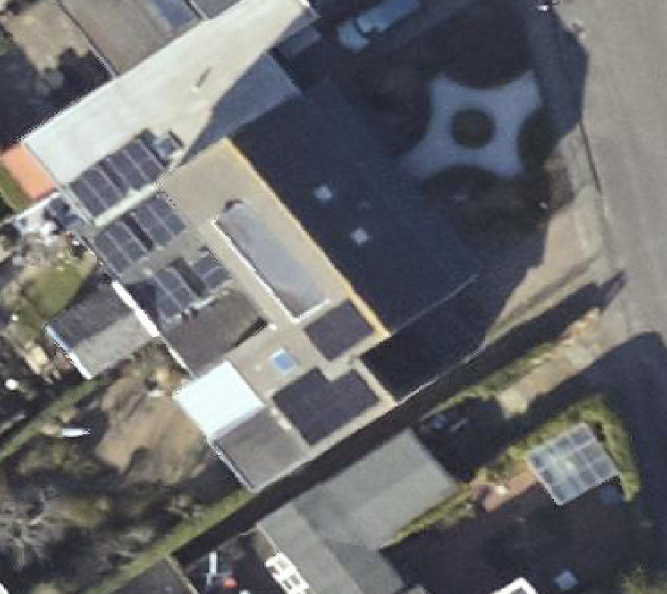 True ortho luchtfoto van 'T Zand met zicht op woning