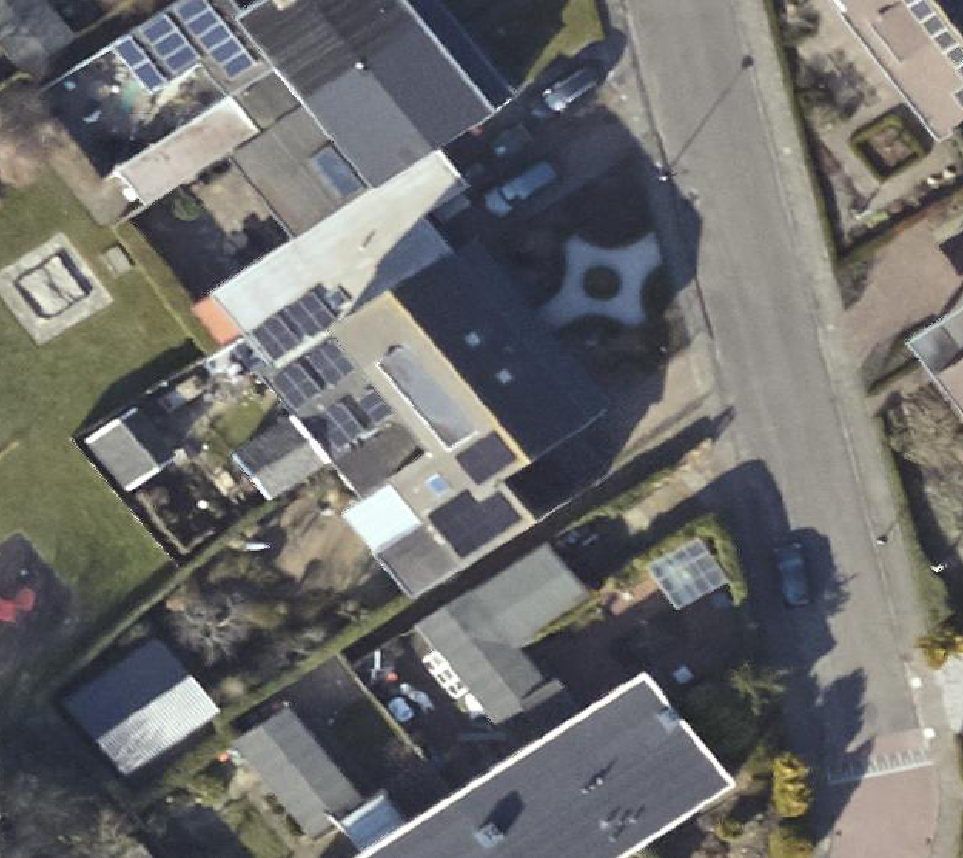 True ortho Luchtfoto op daksegment