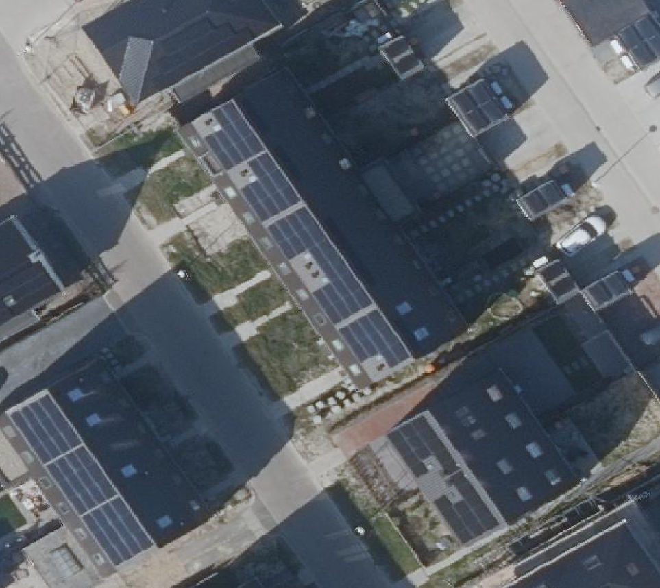 True ortho Luchtfoto op daksegment