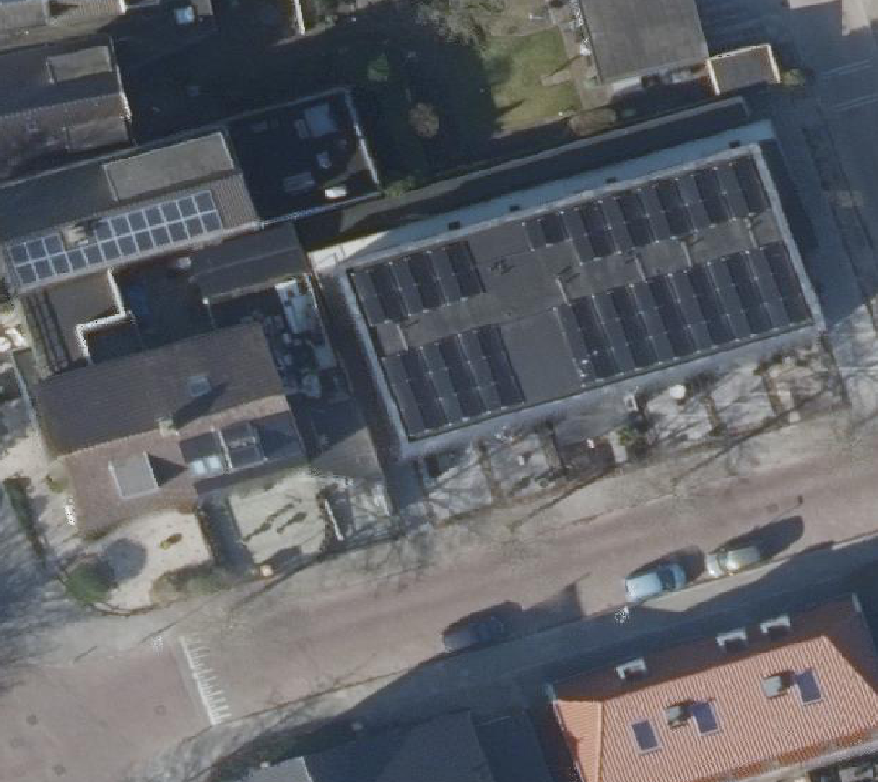 True ortho Luchtfoto op daksegment