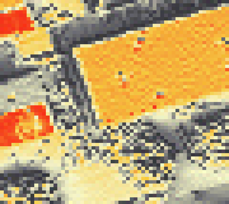 PV-irradiatie op daksegment ingezoomd met intensiteitsverdeling van zonlicht