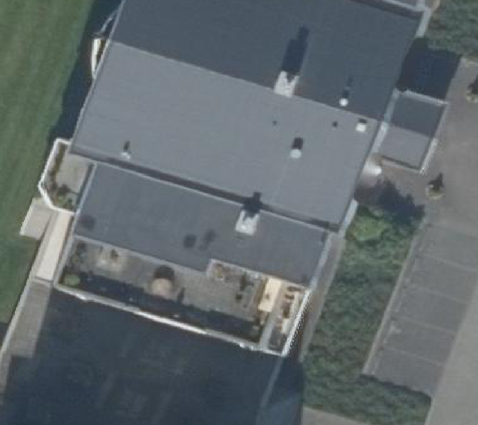 True ortho luchtfoto van Hillegom met zicht op woning