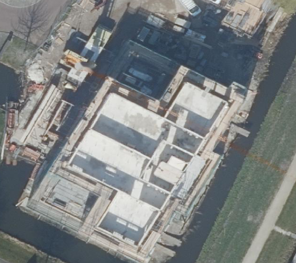 True ortho Luchtfoto op daksegment