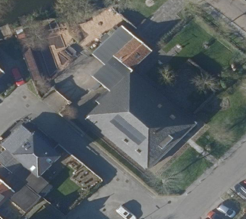True ortho Luchtfoto op daksegment