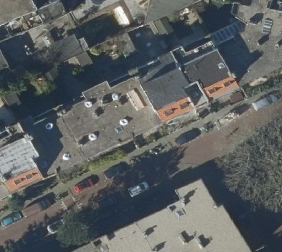 True ortho Luchtfoto op daksegment