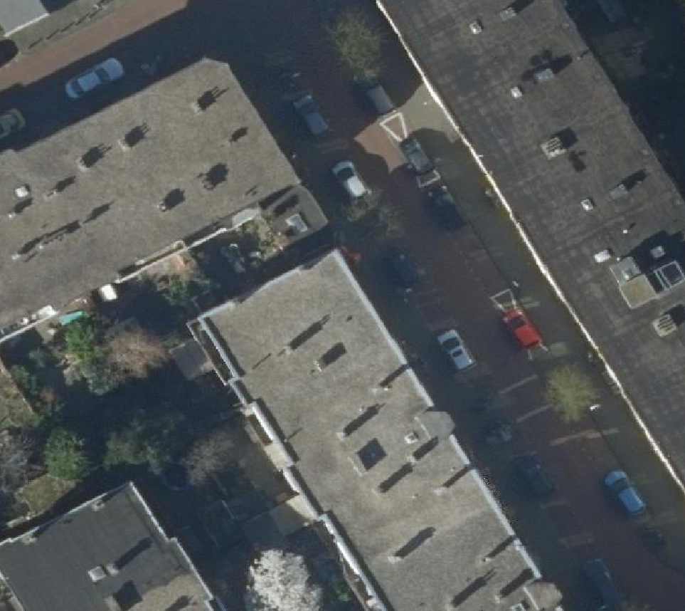 True ortho Luchtfoto op daksegment