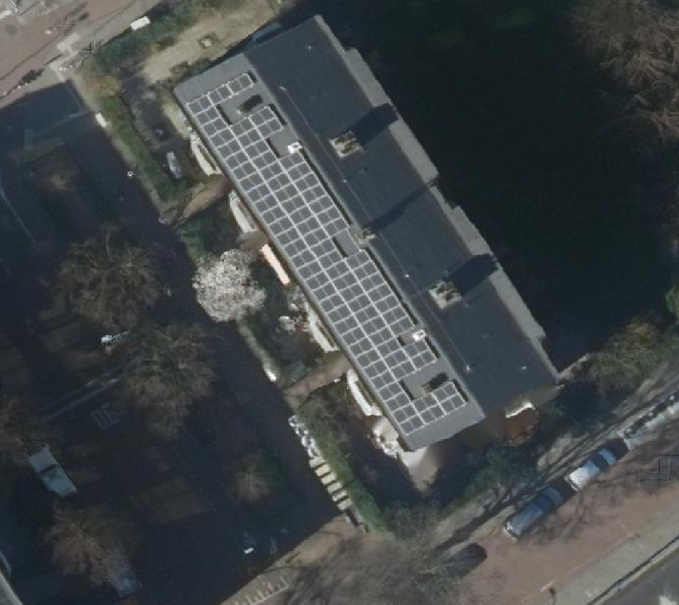 True ortho Luchtfoto op daksegment