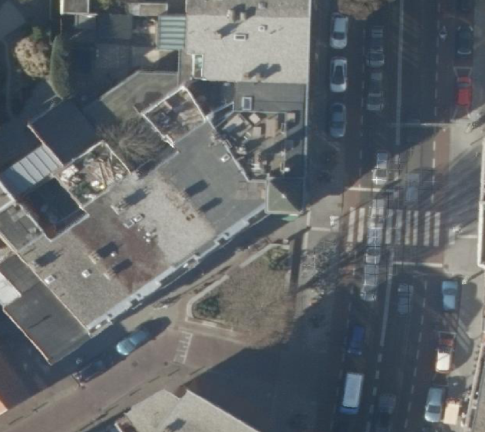 True ortho Luchtfoto op daksegment