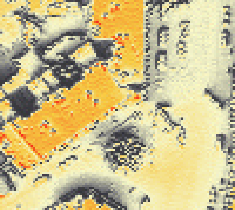 PV-irradiatie op daksegment met intensiteitsverdeling van zonlicht
