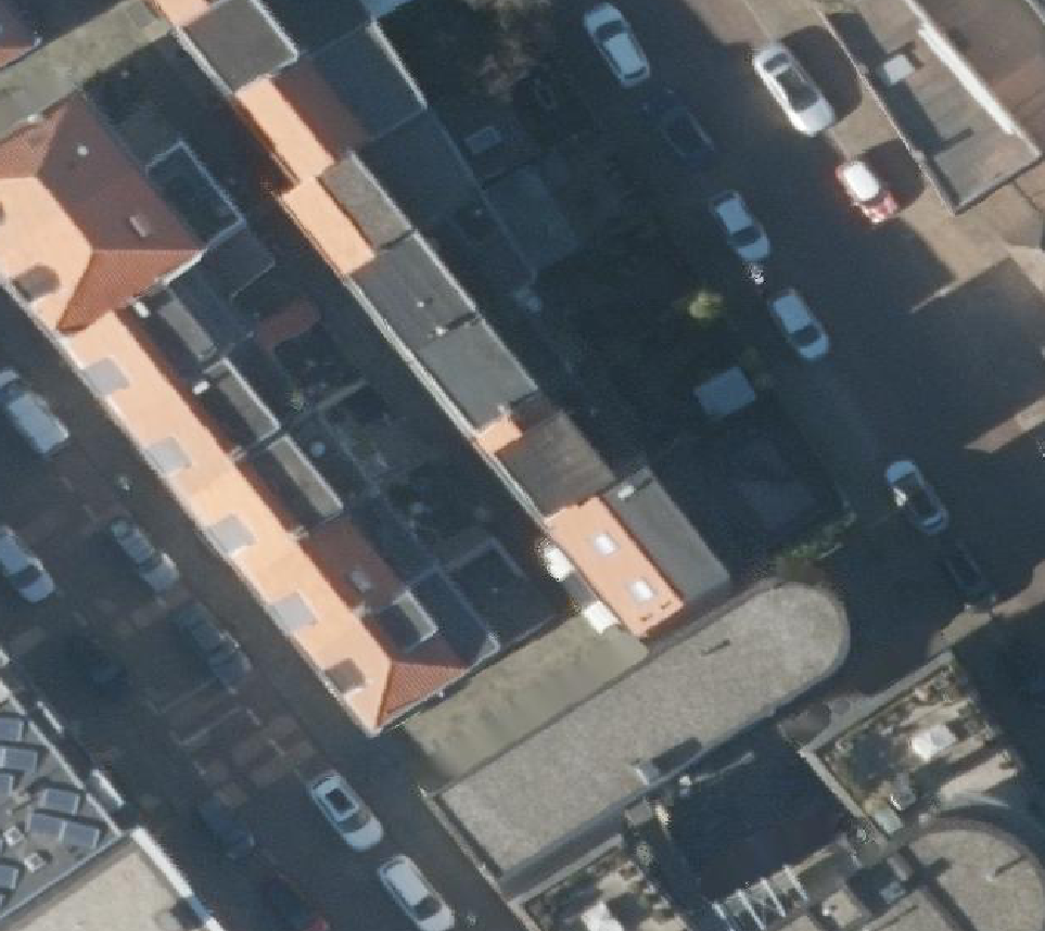 True ortho Luchtfoto op daksegment