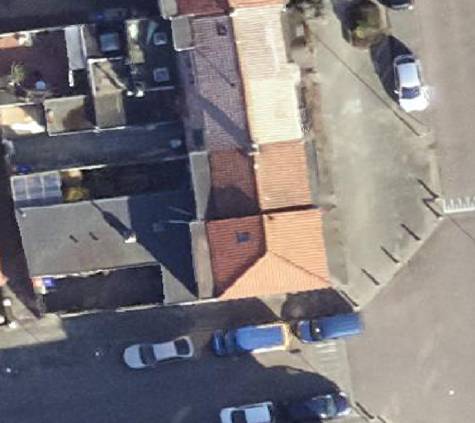 True ortho luchtfoto van Den Helder met zicht op woning