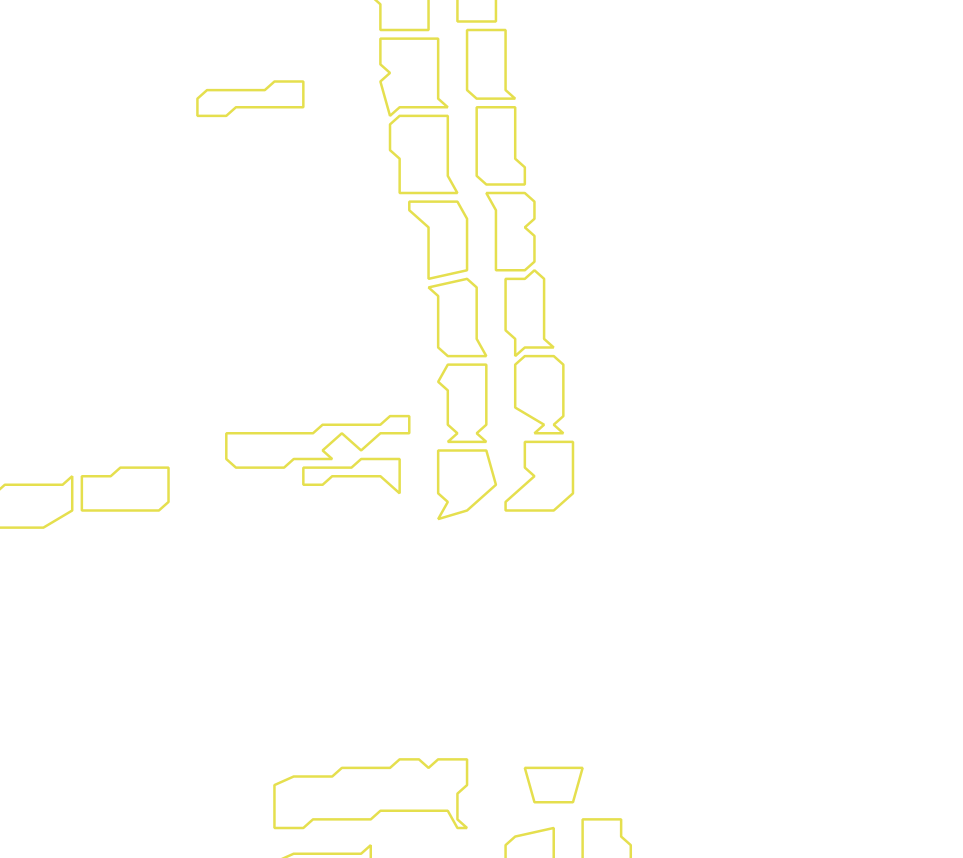 Daksegment met contourlijnen en structuurweergave