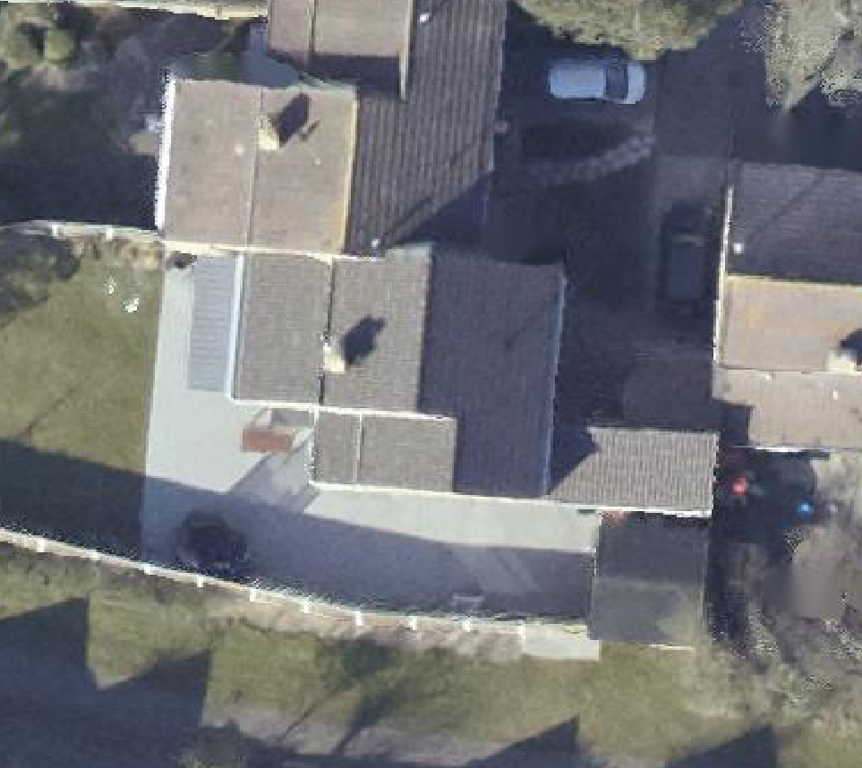 True ortho luchtfoto van Julianadorp met zicht op woning