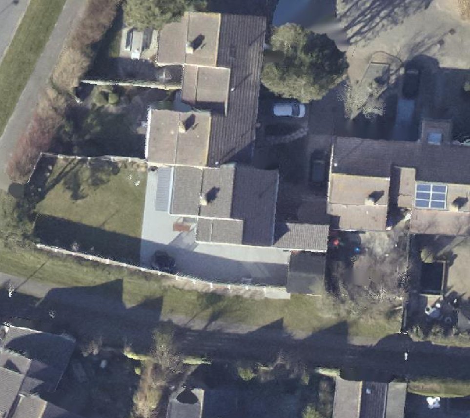True ortho Luchtfoto op daksegment