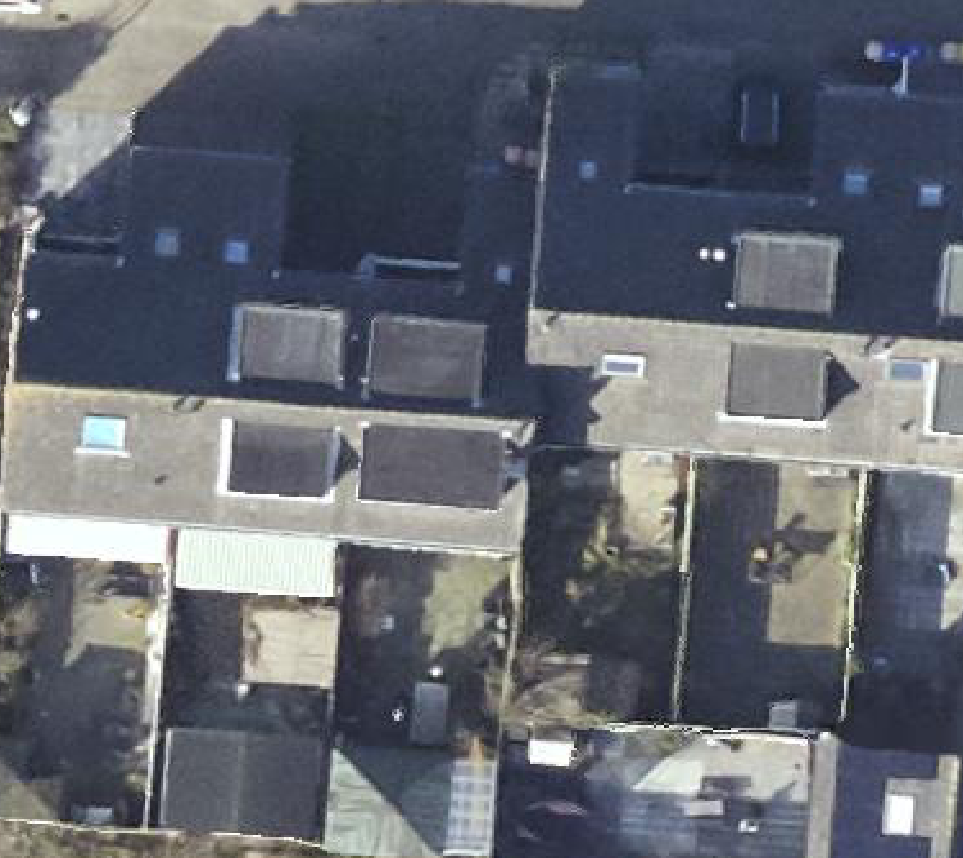 True ortho luchtfoto van Julianadorp met zicht op woning