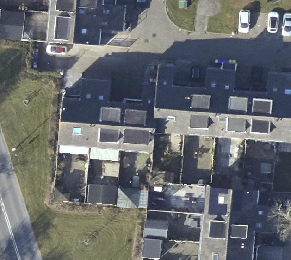 True ortho Luchtfoto op daksegment