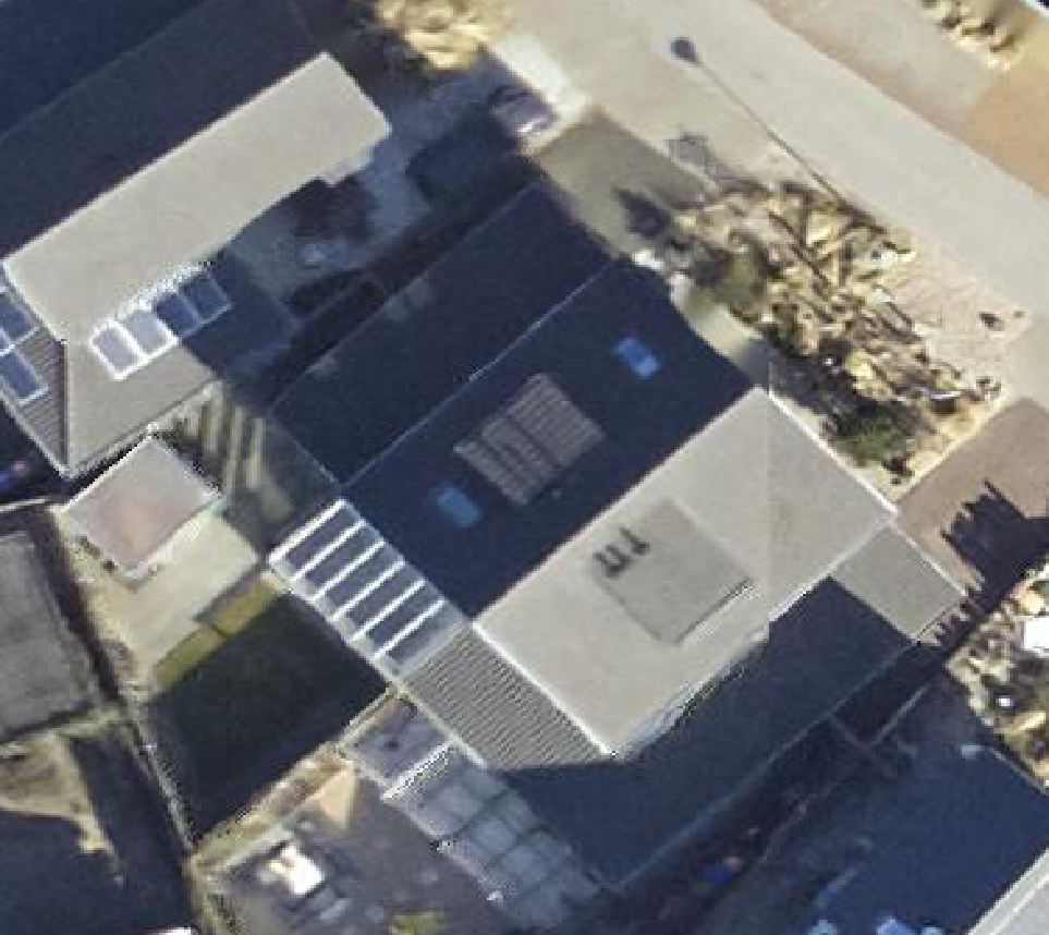True ortho luchtfoto van Huisduinen met zicht op woning