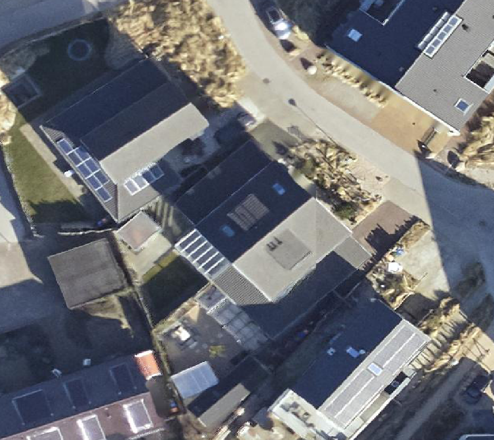 True ortho Luchtfoto op daksegment
