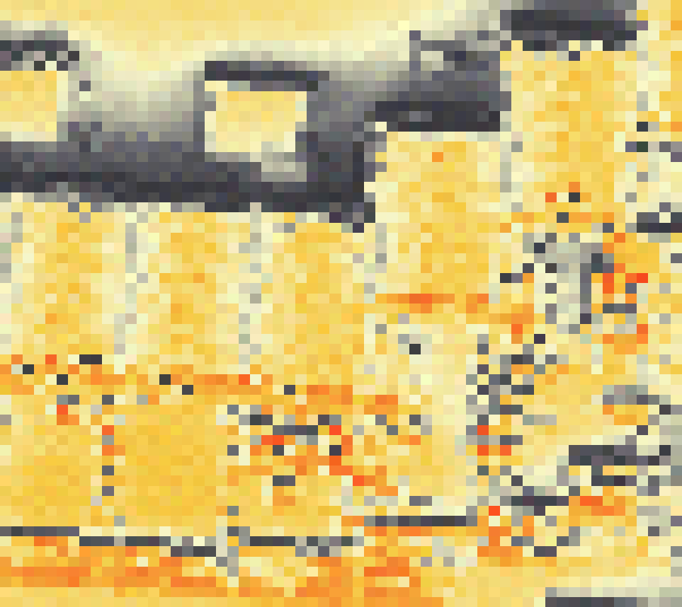 PV-irradiatie op daksegment ingezoomd met intensiteitsverdeling van zonlicht