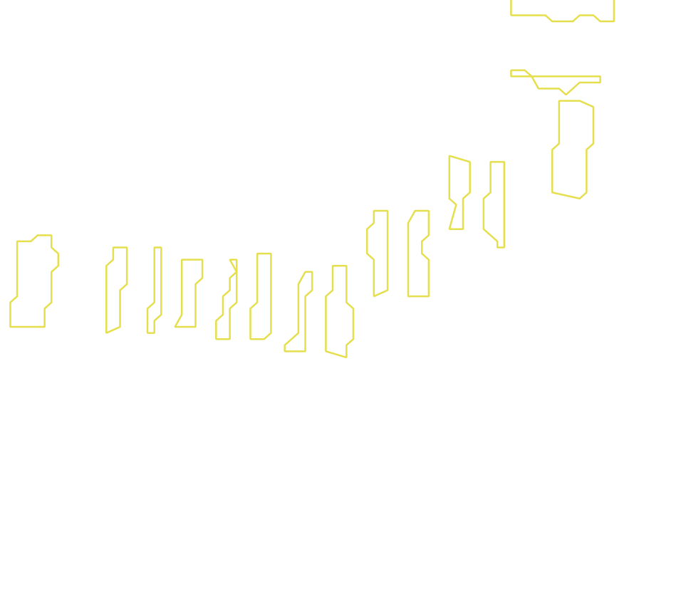 Daksegment met contourlijnen en structuurweergave