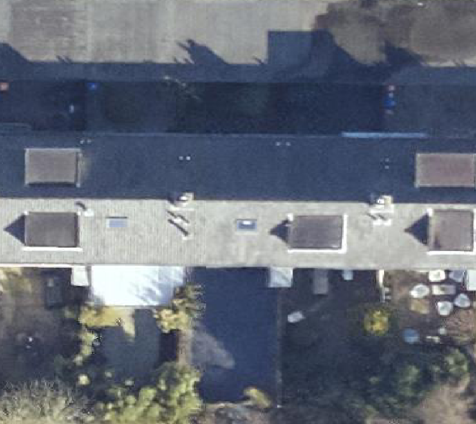 True ortho luchtfoto van Den Helder met zicht op woning