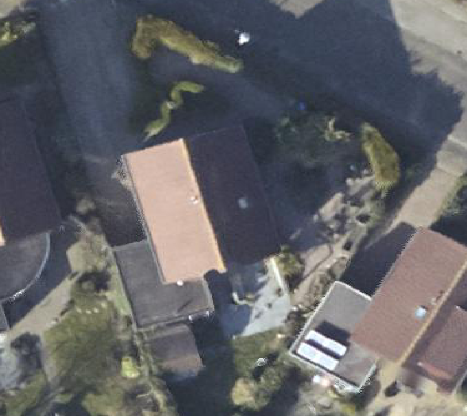 True ortho luchtfoto van Julianadorp met zicht op woning