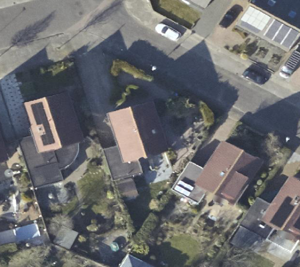 True ortho Luchtfoto op daksegment
