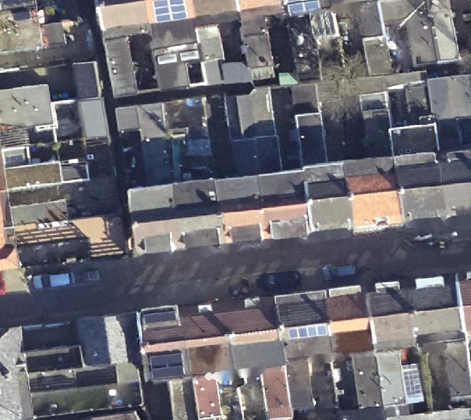 True ortho Luchtfoto op daksegment