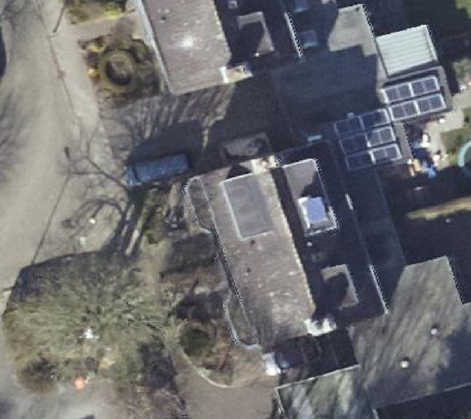 True ortho luchtfoto van Schagen met zicht op woning