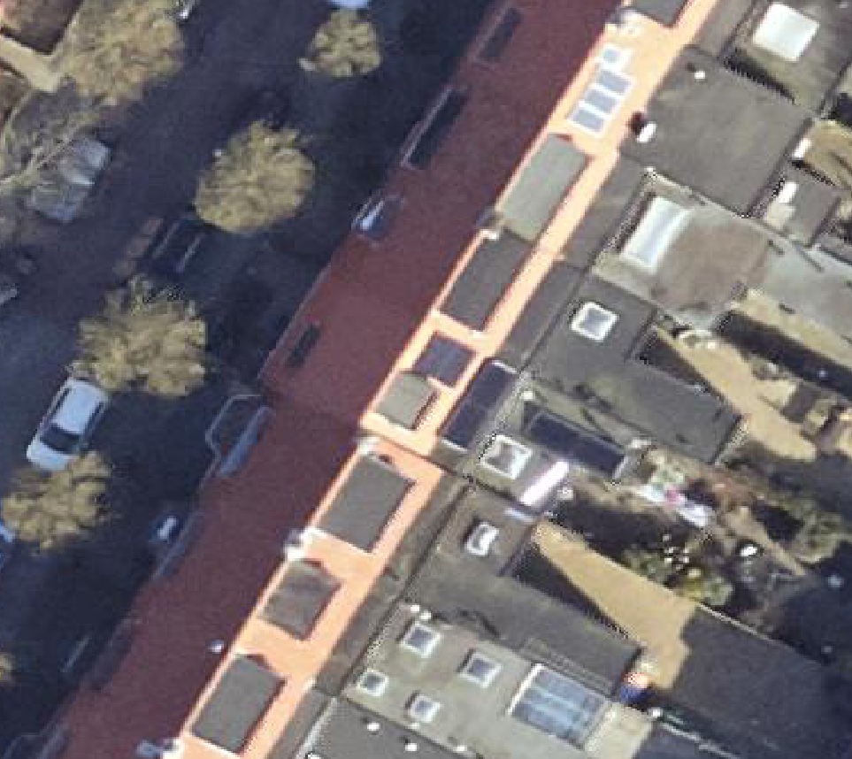 True ortho luchtfoto van Den Helder met zicht op woning