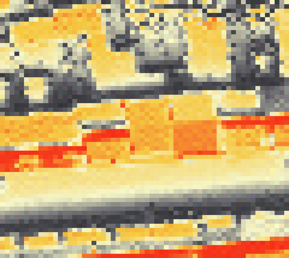 PV-irradiatie op daksegment ingezoomd met intensiteitsverdeling van zonlicht