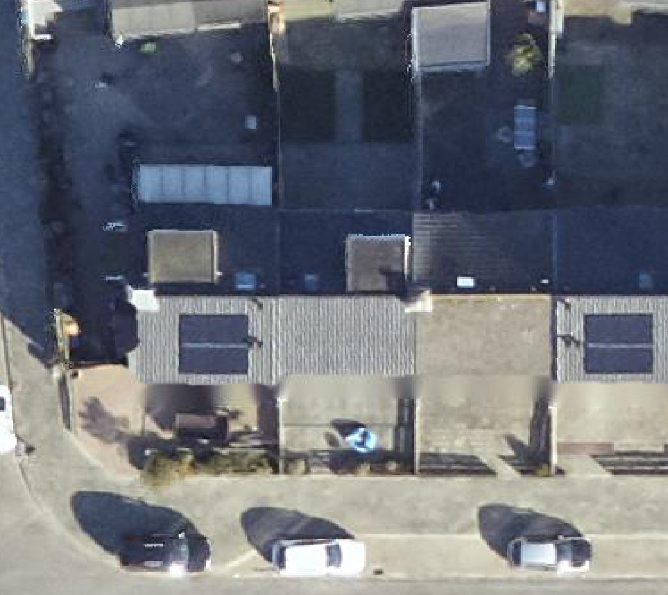 True ortho luchtfoto van Den Helder met zicht op woning